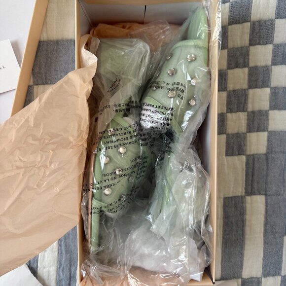 New With Tags! Loeffler Randall Seafoam Brooke Heeled Mule, Size 7.5 - Picture 6 of 8